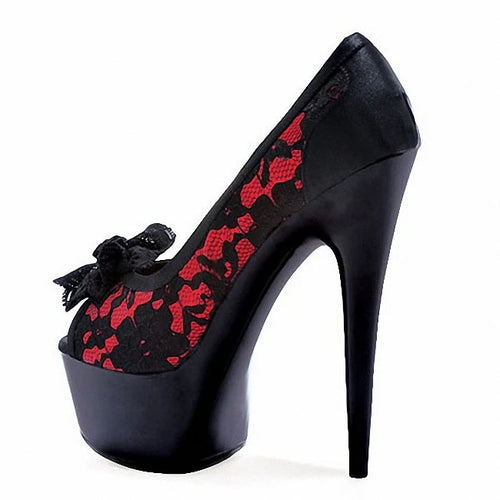 And Autumn Single Shoes15 cm Lace Fashion Elegant High Heels Club Sexy High Heels Women's Large Spring New Fish Mouth Thin Heel