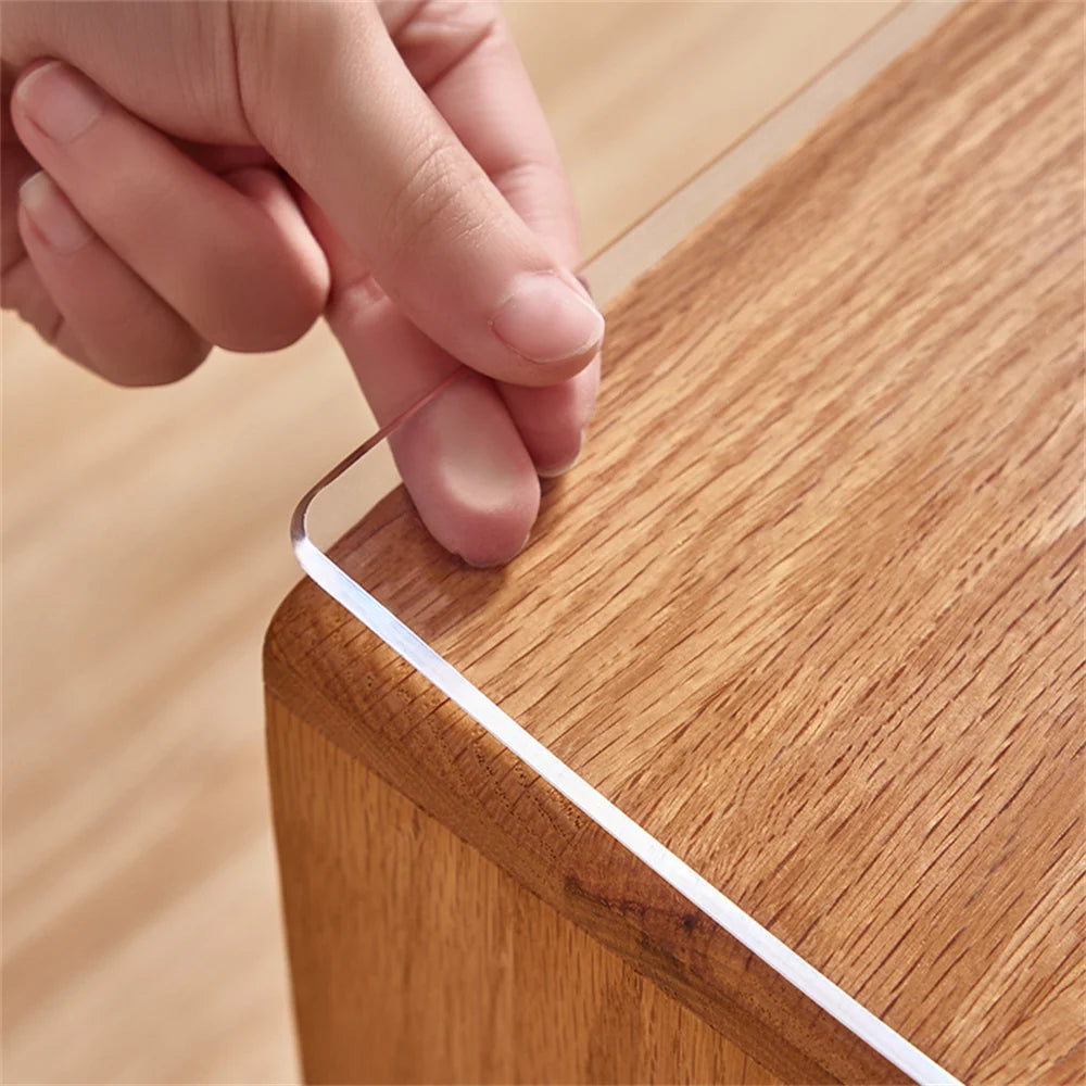 1.0mm Clear PVC Table Protector - Waterproof, Anti-Scratch for Kitchen & Dining
