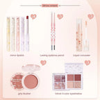 8-Piece Beauty Set with Lipstick, Concealer, Eyeshadow, Eyebrow, and Blush Makeup