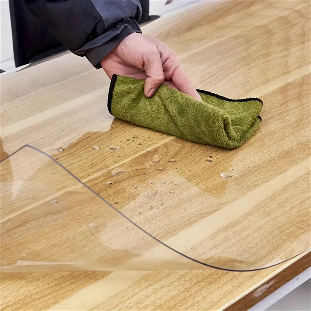 1.0mm Clear PVC Table Protector - Waterproof, Anti-Scratch for Kitchen & Dining