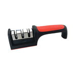 3 Segment Kitchen Knife Sharpener Household Multi-Functional Hand-Held 3/4-Purpose Black Sharpening Stone Sharp Knife Tools
