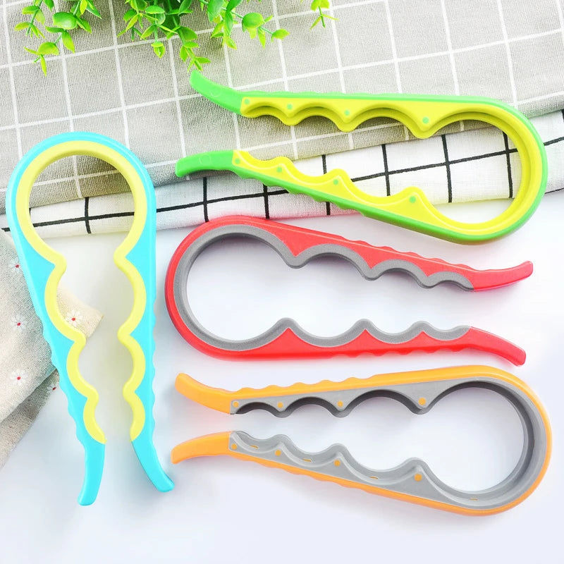 Multifunctional Four-in-One Size Bottle Cap Opener Non-Slip Twist-On Kitchen Household Tool