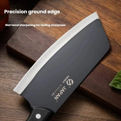 2Pcs 3Cr13 Stainless Steel Knives Kitchen Slicing Knife Chinese Chef's Butcher Knife Plastic Forged Blade Knives Cooking Cleaver