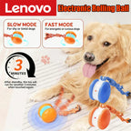 Lenovo Electric Rolling Ball Plastic Pet Toy, Rechargeable Cat and Dog Toy, Outdoor Pet Supplies with Leash Safe Materials