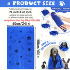 1-2pcs Quick-Drying Microfiber Dog Towel Absorbent Pet Bath Product Fiber Quick-drying Bath Towel Car Wiping Cloth Pet Supplies
