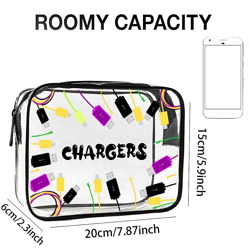 Ladies' Transparent Makeup Bag Medicine Cosmetic Bag Easy to wipe Portable Travel Storage Bag Daily Use Trip Toiletry Travel Bag