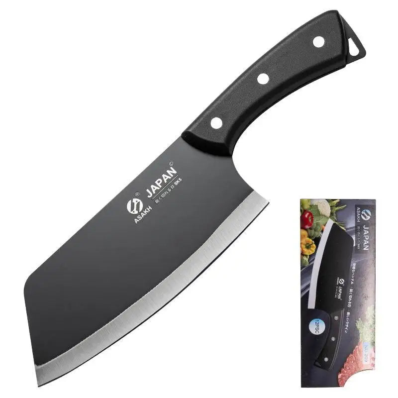 2Pcs 3Cr13 Stainless Steel Knives Kitchen Slicing Knife Chinese Chef's Butcher Knife Plastic Forged Blade Knives Cooking Cleaver