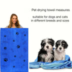 1-2pcs Quick-Drying Microfiber Dog Towel Absorbent Pet Bath Product Fiber Quick-drying Bath Towel Car Wiping Cloth Pet Supplies