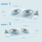 Double Bowls Pet dog cat Feeding Station Stainless Steel Water Food Bowls Feeder Solution for Dogs Cats supplies