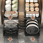Kitchen Multifunctional Organizer Pull Out for Pots/Pans Sliding Lid Holder Spice Rack & Dish Drying Racks Drawer Organizer