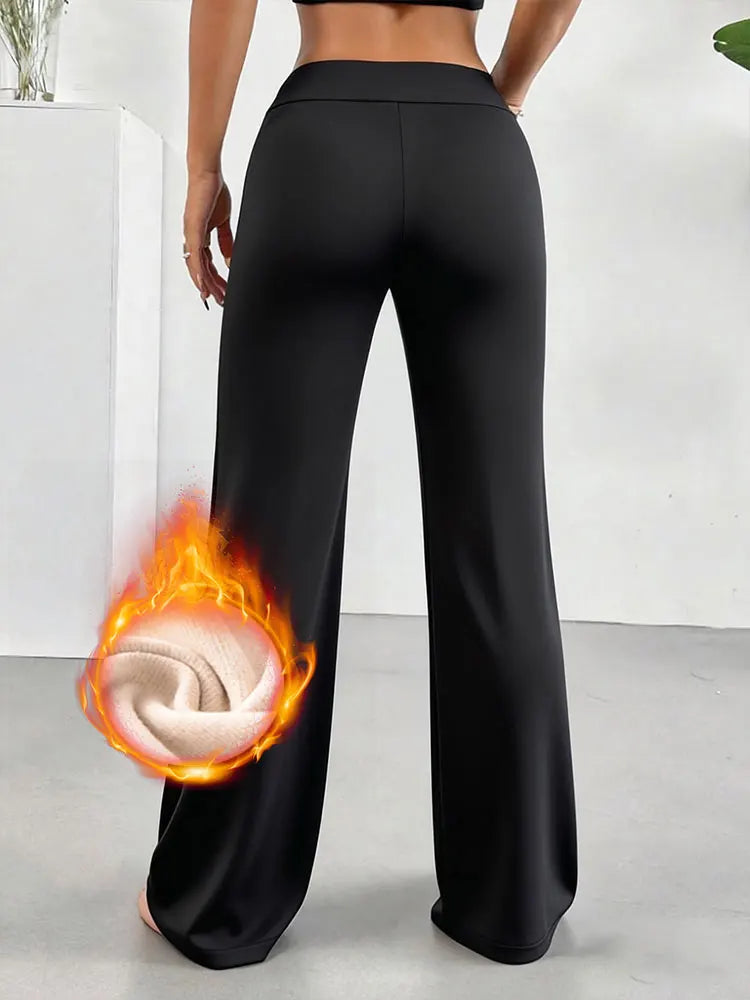 Casenzia™ Calça Wide Leg Aveludada Premium