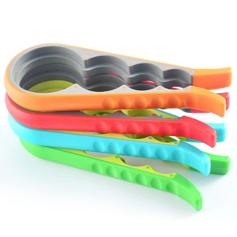 Multifunctional Four-in-One Size Bottle Cap Opener Non-Slip Twist-On Kitchen Household Tool
