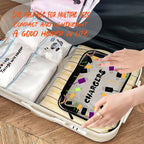 Ladies' Transparent Makeup Bag Medicine Cosmetic Bag Easy to wipe Portable Travel Storage Bag Daily Use Trip Toiletry Travel Bag