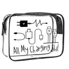 Ladies' Transparent Makeup Bag Medicine Cosmetic Bag Easy to wipe Portable Travel Storage Bag Daily Use Trip Toiletry Travel Bag