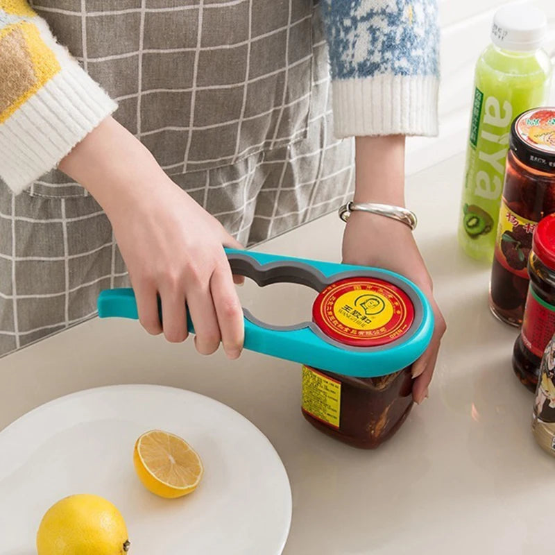 Multifunctional Four-in-One Size Bottle Cap Opener Non-Slip Twist-On Kitchen Household Tool