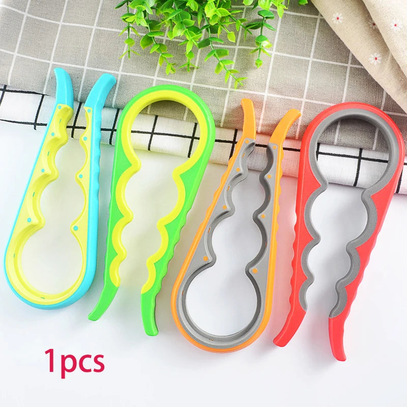 Multifunctional Four-in-One Size Bottle Cap Opener Non-Slip Twist-On Kitchen Household Tool